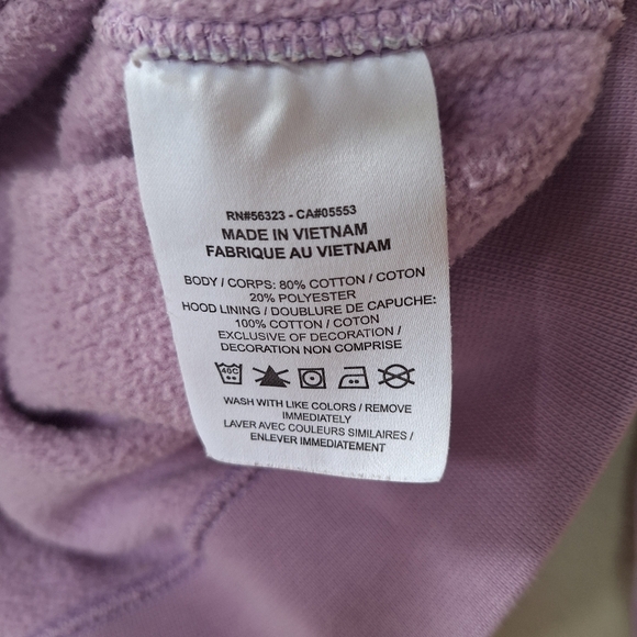 Nike Lavender Rose Logo Hoodie Long Sleeve Pocket Drawstring Size L - Picture 5 of 6